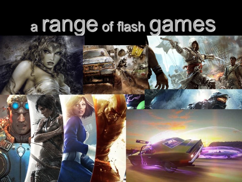 a range of flash games